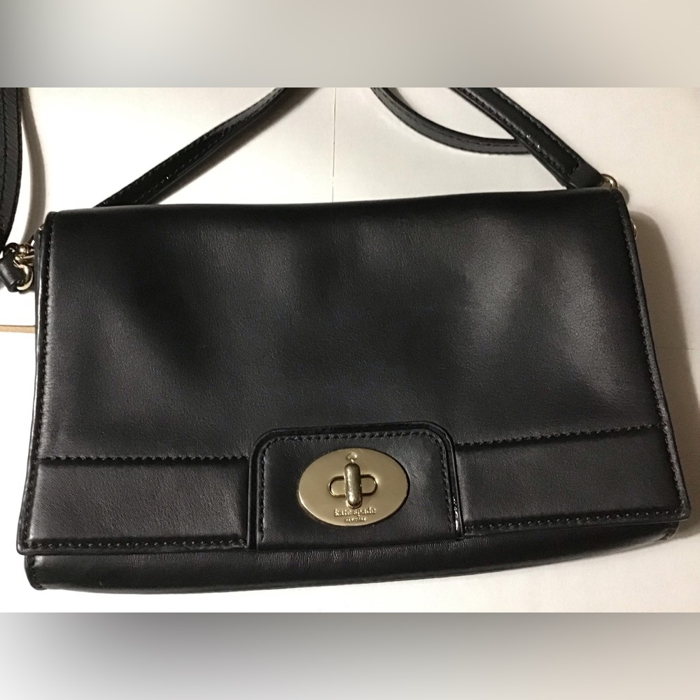 Kate Spade Black Leather Crossbody Bag